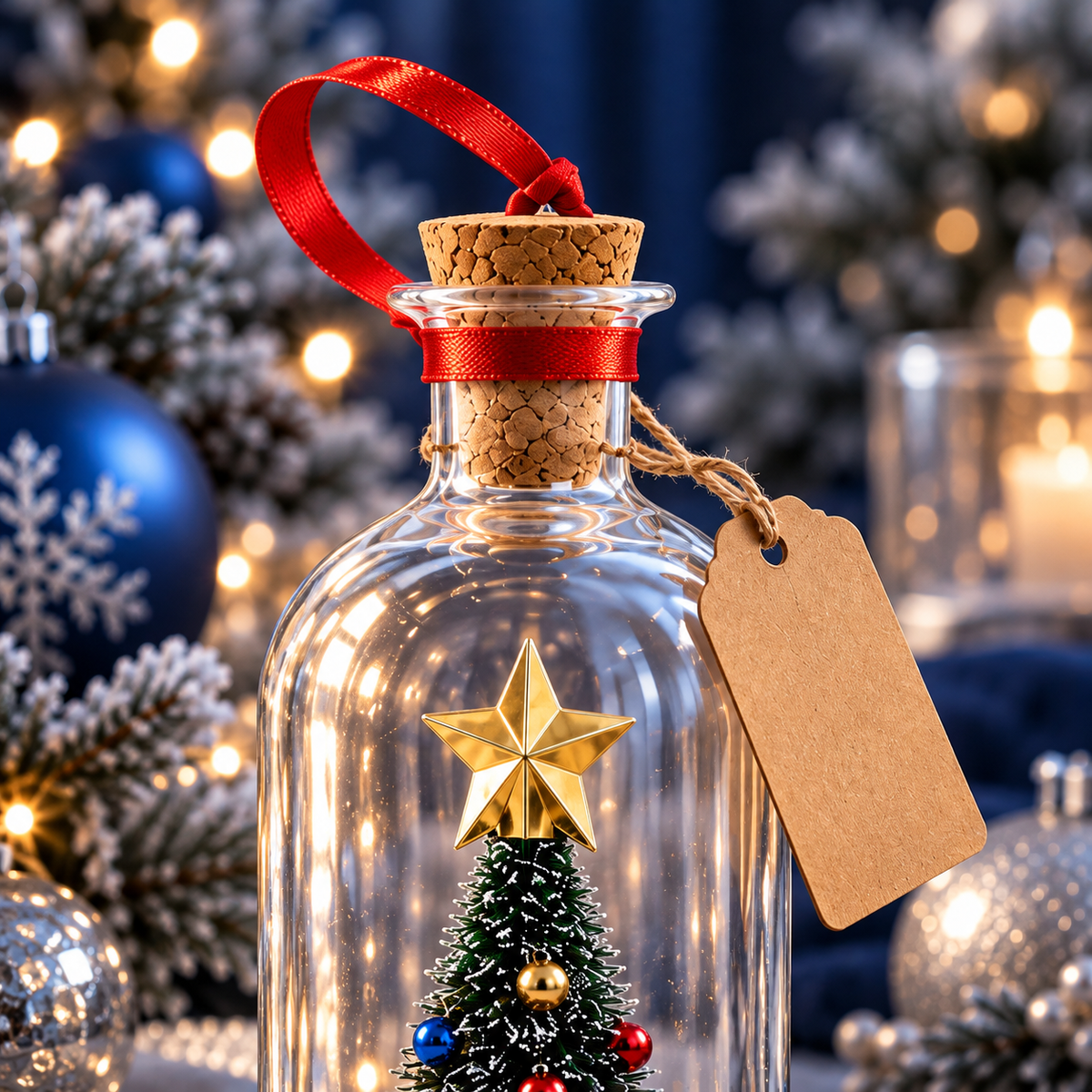 Christmas Cork recordable message bottle keepsake